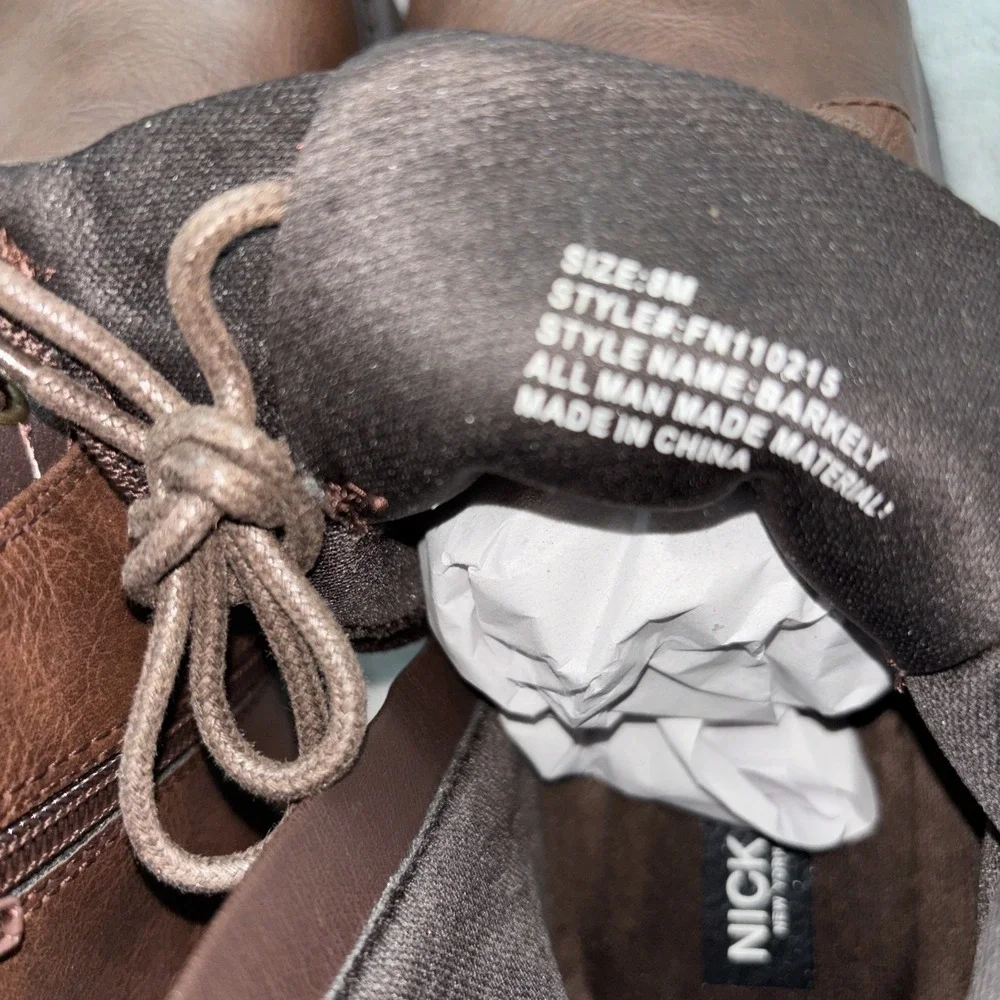 Nick Graham Size‎ 8 Zip/lace Up Barkley Brown Boots